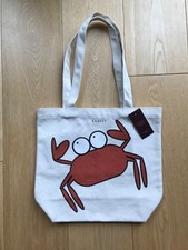 Image of RADLEY CLAWDE CRAB MEDIUM OPEN TOP CANVAS TOTE BAG SALT BRAND NEW WITH TAGS