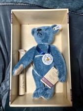 Blue Steiff Club Bear 1903 replica UNTOUCHED EAN420047 With Certificate/box/tag