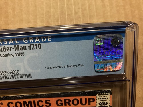 AMAZING SPIDER-MAN 210 NEWSSTAND Ed. - First App. of MADAME WEB - CGC GRADED 6.5 - Picture 4 of 5