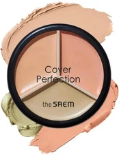 [THE SAEM] Cover Perfection Triple Pot Concealer - 01 Correct Beige