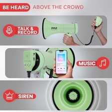 GREEN - PYLE 50W MEGAPHONE BULLHORN