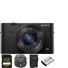 Sony Cyber-shot DSC-RX100 IV Digital Camera + 2 Batteries, 64GB & More