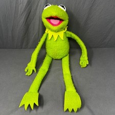 Vtg Kermit Frog Fisher Price Plush 18" Green Muppets Stuffed Animal Toy 1976