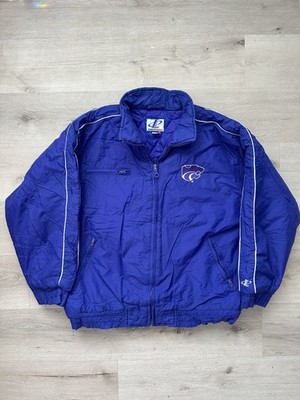 Vintage 90s Kansas State Wildcats Puffer Jacket Extra Large Purple Logo Athletic