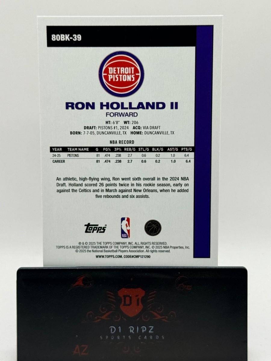 2025-26 Topps Flagship 45th Anniversary Ron Holland II #80BK-39 | eBay