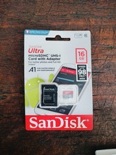 SanDisk Ultra 16GB 98MB/s - microSDHC Memory Card - SDSQUAR-016G-GN6MA 