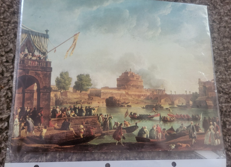 WINDE FINE PRINTS GAME ON THE TERRACE BY  VERNET # 355   8X10 CARDBOARD
