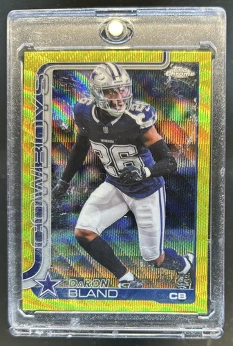 2025 Topps Chrome DaRon Bland Yellow Wave Refractor #/275 Cowboys