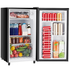 Sweetcrispy 3.2 Cu.Ft Mini Fridge with Freezer Small Refrigerator Single Door