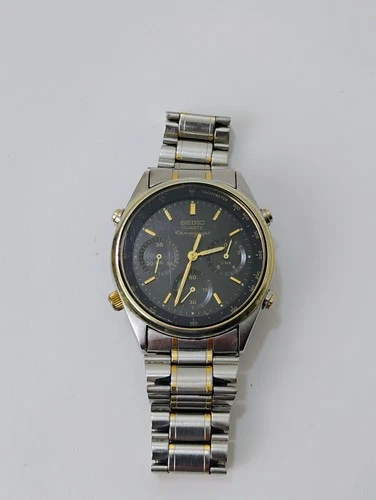 Vintage Seiko 7A28-7020 Quartz Chronograph James Bond "Black Bond" PARTS ONLY(W1