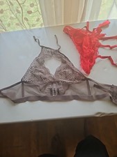 Victoria Secret Bralette And Garter Belt