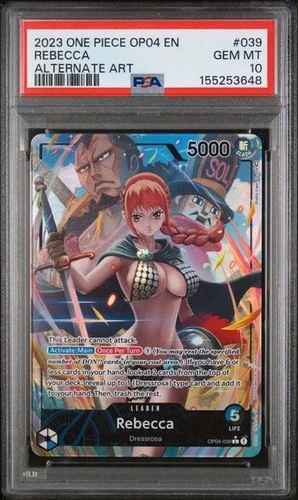 PSA 10 Rebecca (039) (Alternate Art) Foil L Kingdoms of Intrigue OP04-039