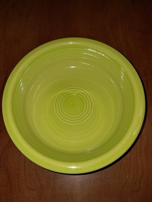 Retired Fiesta Classic Rim Serving Bowl in Lemongrass Green Yellow, Fiestaware