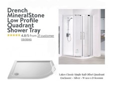 SHOWER TRAY/SHOWER ENCLOSURE 900x800mm (H=1850mm) SELLING TOGETHER- NEW NOT USED