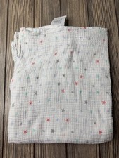 Aden  Anais Muslin Cotton Swaddle Blanket With Star Pattern - White/Multicolor