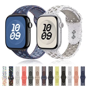 Bracelet de sport en silicone coloré pour Apple Watch 11 10 9 8 7 6 5 4 SE 3 2 1 40-46mm