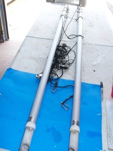 USED TACO Aluminum Tele-Outrigger Poles 1-1/2" x 15' Silver/Gold OT-0541VEL15-HD