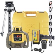 Topcon RL-H5A mm/inch with LS-100D, Tripod & Staff Rotary Laser Level Kit
