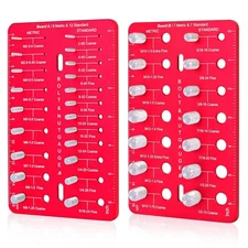 Thread Checker, Nut and Bolt Checker with 19 Standard 16 Metric... 