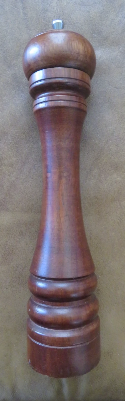 Vintage Mr. Dudley Wood Pepper Mill Grinder 12" Tall Nice!