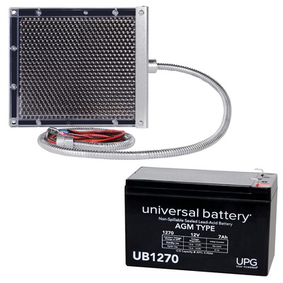 UPG UB1270 12V 7AH Replacement for Vision CP1270 F2 + 12V Solar Panel Charger