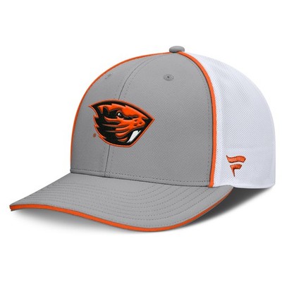 Men's Fanatics Gray/White Oregon State Beavers Rapid Trucker Adjustable Hat
