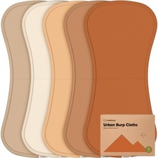 Organic Burp Cloths Baby Boy Girl - 5-Pack Super Absorbent Cotton Burping