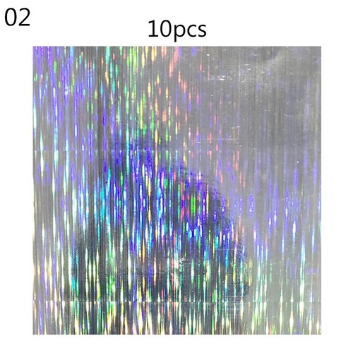 10Pcs Reflective DIY Fishing Lure Sticker Holographic Tapes Film Tapes - Picture 12 of 12