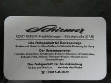 Taschenkalender Schirmer das Fachgeschäft für Herrenanzüge Berlin - 1995