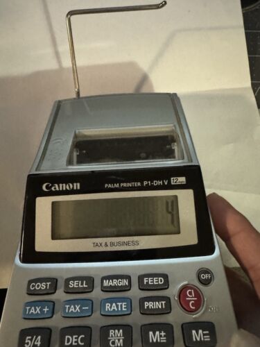 Canon Handdrucker p1-dh v 12 Ziffern Steuer und Geschäft mit Tintenroller und Papier - Bild 2 von 7
