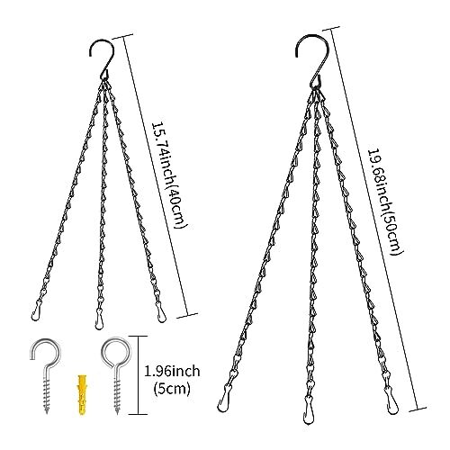 Hanging Basket Chains, Hanging pots, Black 3 Leads Flower Plant Pot - Bild 2 von 7