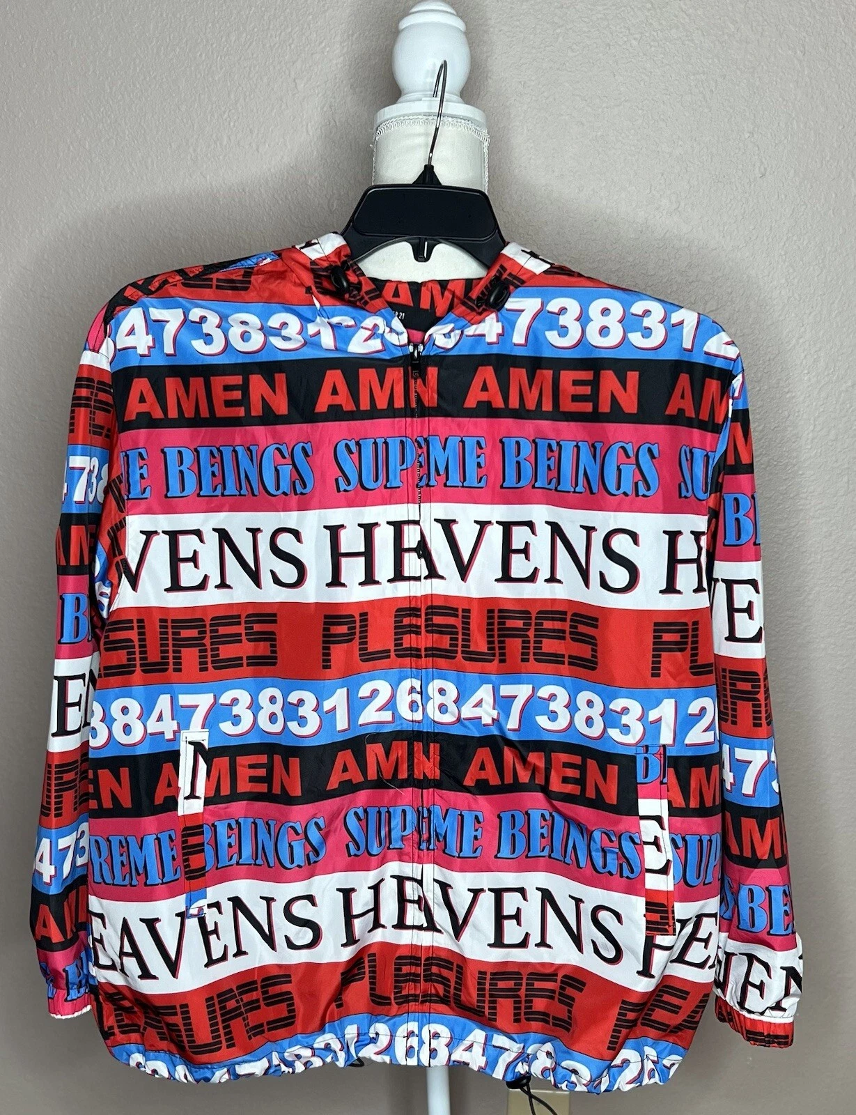 Veste à capuche coupe vent zippée Forever 21 Supreme Beings Amen taille S