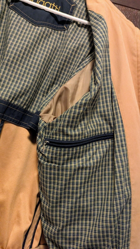 BUGATTI Pfirsich-weiche Herren Jacke M (48/50) Ockergelb/Schwarz leicht gefütter - Bild 17 von 23