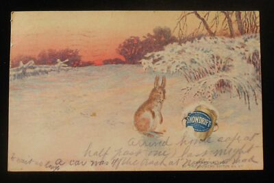 1907 Advertising Snowdrift Lard Southern Cotton Oil Co. Neffs PA Rabbit ...