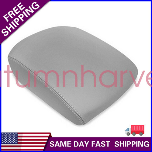 For 2009 2010 2011 2012 Honda Pilot Leather Console Armrest Cover Gray