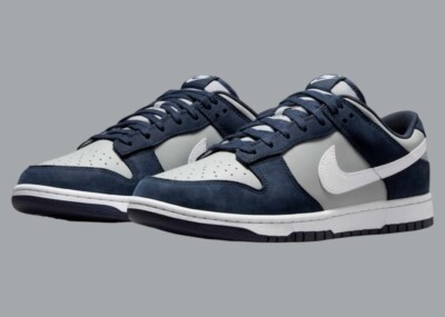 Nike Dunk Low Shoes Suede Georgetown Obsidian Grey White