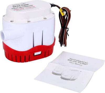 #ad Automatic 2000GPH Bilge Pump Boat Marine Water Pump 12V w Built in Float Switch $58.89