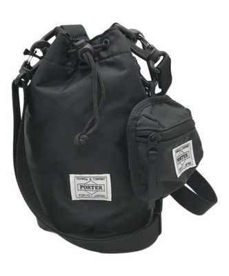 PORTER x HYKE Bonsac Mini & Coin Case Shoulder Bag Black Collab 