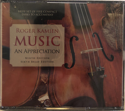 Music: An Appreciation CD SET Roger Kamien-9th Ed; 6th Brief Ed.(5 Discs)