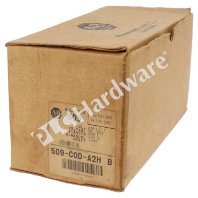 Open Pre-owned Allen Bradley 509-COD-A2H /B Full Voltage Non-Reversing Starter