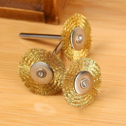 5PCS Brass Wire Wheel Brushes Rotary Drill Tool for Power Rust Weld Die