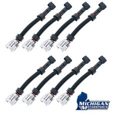 Fuel Injector Adapter EV6 USCAR to Denso Connector Plug and Play Set of 8