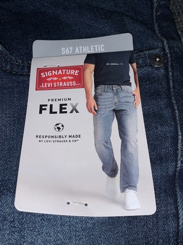 NWT Levi's Signature S67 Athletic Fit Jeans Mens Size 50 X 32 Premium Flex R14 - Picture 4 of 12