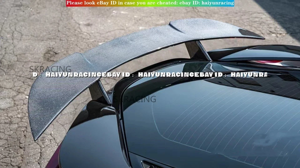 Real Carbon Fiber Rear Trunk Lip Spoiler Wing Bodykit Refit For BMW i8 2014-2018 - Image 4 of 4