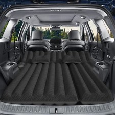 SUV Air Mattress Inflatable Car Air Mattress for Camping Flocking Car Bed wit...