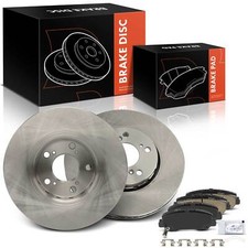 Front Left & Right Side Disc Brake Rotor & Brake Pads for Acura RLX 2014-2020