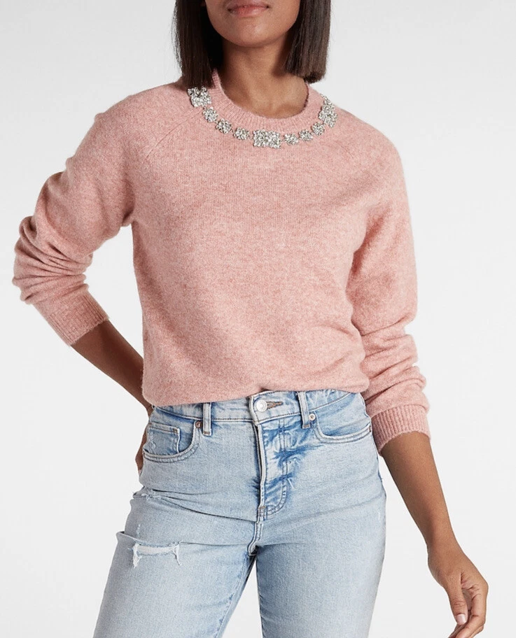 Express pink sweater sale