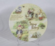 TENY BENY BEAR PATTERN MELAMINE INSULATION ROUND PLATE 6 3/4" DIAMETER USED