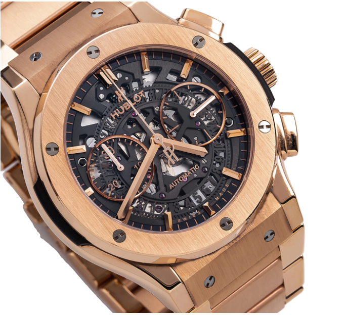 Hublot Classic Fusion Aero King 45mm Rose Gold Skeleton - 517.OX