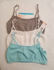 Big Girls 3 Pack Spaghetti Strap Beginner Bra: 30-36